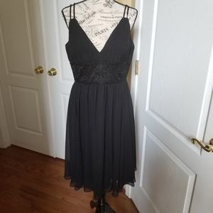 Black chiffon beaded dress